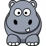 Graphiques vectoriels de hippo heureux cartoon