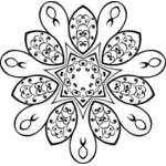Grafické ikony geometrické květina