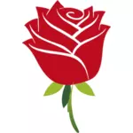 Стилизованная красная роза
