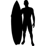 Surfer silhouet