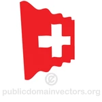 הדגל השוויצרי וקטור מסולסל