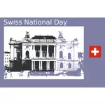 Schweiziska Nationaldagen ikonen