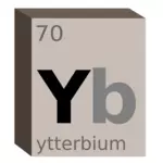 Symbole chimique de l’ytterbium