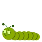 Uśmiechający się Zielona gąsienica