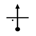 Marca de terra à esquerda sinal vector TSD