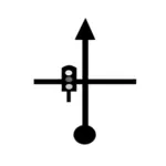 Sinyal almak düz yolda TSD vektör işareti