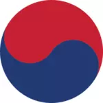 Koreanisch-Taeguk Symbol vektor-ClipArt