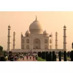 Taj Mahal in immagine di vettore di colore pieno