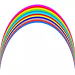 Kaarevan sateenkaaren vektori clipart-kuva