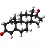 Testosteron molecuul 3d