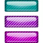 Три раздели синий и фиолетовый прямоугольники Векторный рисунок