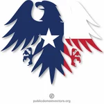 Aquila araldica bandiera del Texas