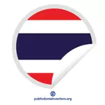 Thailand flagg runde klistremerke