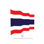 Vinka vektorn flagga Thailand