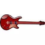 Gitar bass dengan empat senar vektor gambar
