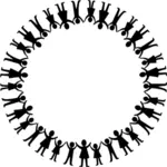 صورة ظلية دائرة الناس