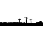 Drei Kreuze silhouette