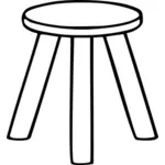 Trzy legged stołek wektorowa