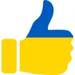 Пальцы и украинский символ