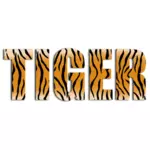 Tiger-Typografie