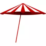 أحمر وأبيض مظلة الشاطئ ناقلات التوضيح