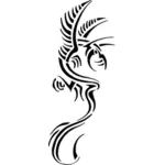 Tatuagem de dragão tribal