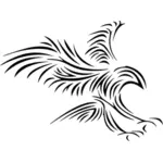 Image vectorielle de tatouage d'aigle tribal