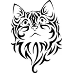 タトゥー猫ベクトル画像