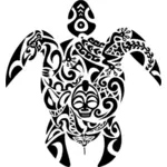Desenho de vetor de tartaruga tribal
