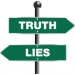 Sanning och lögn vektorbild