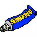 पीला और नीला ट्यूब लाइन कला वेक्टर छवि