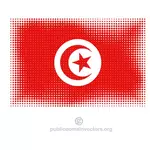 Tuniská vlajka s vzorek polotónů