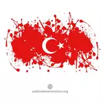 Turkiska flaggan vektorgrafik