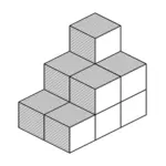 Cubos de altura vector dibujo