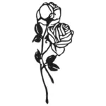 Dvě růže vektorový obrázek