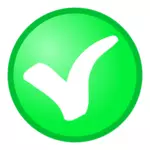 Зеленая галочка ОК вектор икона
