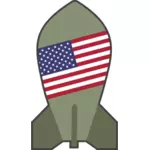Vektorové ilustrace hypotetický americké jaderné bomby