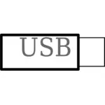 počítač USB přilepit jeden dimenzionální vektorové kreslení