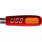 कलम के आकार का USB मेमोरी स्टिक के ड्राइंग वेक्टर