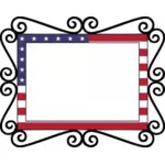 מסגרת וינטג עם הדגל האמריקאי