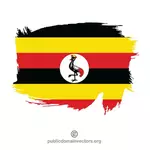 Gemalte Flagge Ugandas