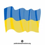 Развевающийся государственный флаг Украины