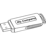 USB storage jednotka vektorové ilustrace