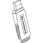 Flash USB stick vector illustrasjon