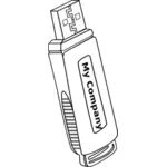 Zak USB pen drive vector afbeelding