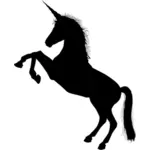 Illustration de silhouette de licorne