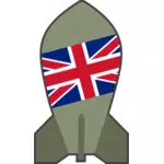 काल्पनिक ब्रिटिश परमाणु बम के वेक्टर क्लिप आर्ट