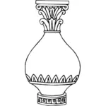 輪郭を描いた花瓶の図面