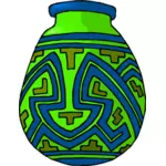 Blaue und grüne vase