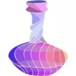Vase spirale colorée